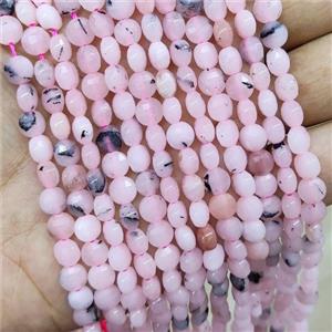 Pink Jade Beads Faceted Circle Dye, approx 6mm [GB15985]
