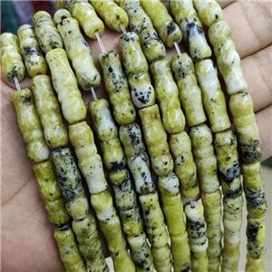 Yellow Turquoise Tube Beads, approx 7-25mm, 15pcs per st [GB16011]