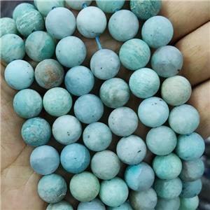 Green Amazonite Beads Matte Round, approx 12mm dia [GB16022]