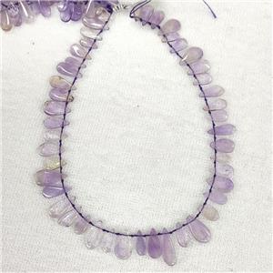 Ametrine Teardrop Beads Purple Graduated Topdrilled, approx 8-20mm [GB16041]