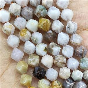 Zhuye Agate Beads Bamboo Cut Round, approx 9-10mm [GB16059-10MM]