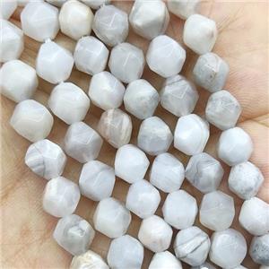 White Crazy Agate Beads Cut Round, approx 5-6mm [GB16060-6MM]