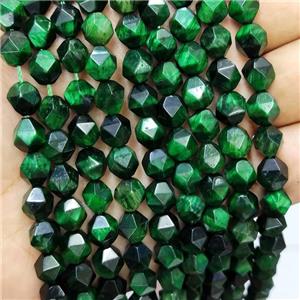 Green Tiger Eye Stone Beads Starcut Round, approx 7-8mm [GB16127]