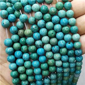 Teal Jasper Beads Smooth Round Dye, approx 8mm dia [GB16157]
