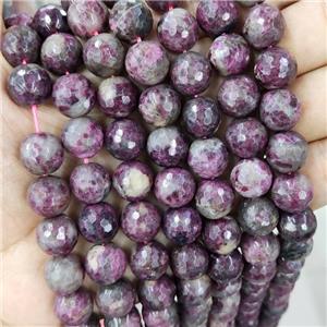 Plum Blossom Tourmaline Beads Faceted Round, approx 12mm dia [GB16167]