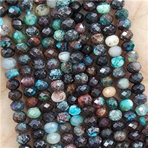 Natural Chrysocolla Beads Faceted Rondelle, approx 4mm [GB16171]