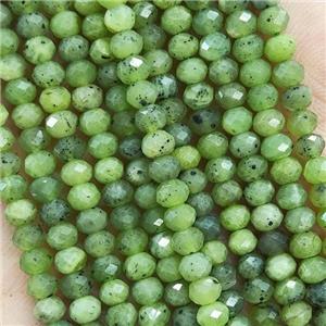 Natural Canaidan Chrysoprase Beads Green Faceted Rondelle, approx 4mm [GB16183]
