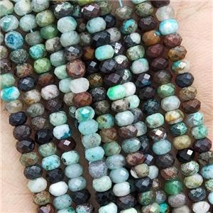Natural Chrysocolla Beads Green Faceted Rondelle, approx 4mm [GB16201]