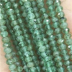 Natural Green Kyanite Beads Faceted Rondelle A-Grade, approx 4mm [GB16215]