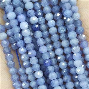 Natural Tanzanite Beads Tiny Blue Faceted Rondelle, approx 4mm [GB16224]