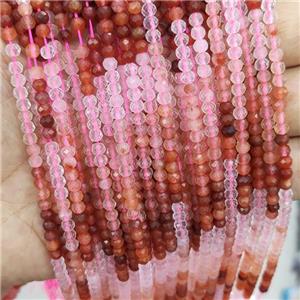 Mix Gemstone Beads Faceted Rondelle, approx 4mm [GB16238]