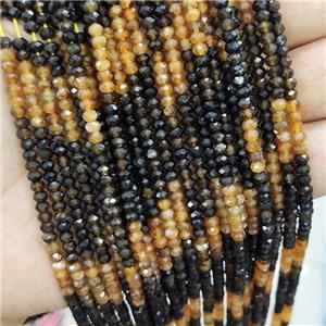 Natural Tourmaline Beads Mix Color Faceted Rondelle, approx 4mm [GB16242]