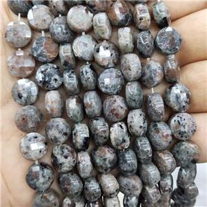 Yooperlite Flame Jasper Beads Faceted Coin, approx 10mm [GB16255]
