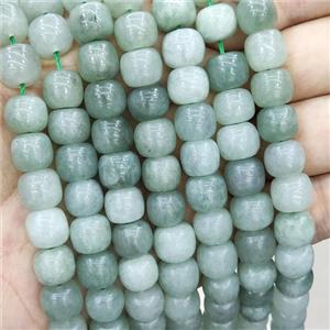 Jade Beads Drum Green Dye, approx 9x10mm [GB16293]