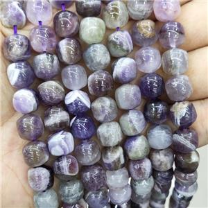 Dogtooth Amethyst Drum Beads B-Grade, approx 9x10mm [GB16297]