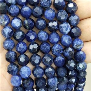Blue Sodalite Beads Faceted Round, approx 10mm [GB16311]