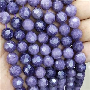 Purple Lepidolite Beads Faceted Round, approx 10mm [GB16313]