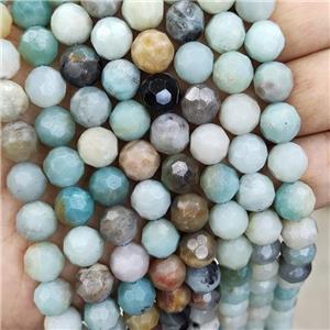 Chinese Amazonite Beads Multicolor Faceted Round, approx 10mm [GB16314]