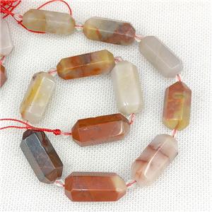 Nueva Agate Prism Beads Red, approx 13-27mm, 12pcs per st [GB16328]