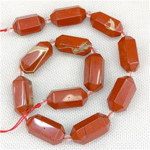 Red Jasper Bullet Prism Beads, approx 13-27mm, 12pcs per st [GB16335]