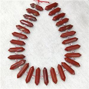 Natural Red Jasper Beads Bullet, approx 8-32mm [GB16341]