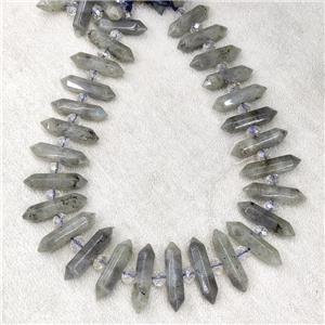 Labradorite Beads Bullet, approx 8-32mm [GB16342]