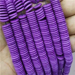 Oxidative Agate Heishi Spacer Beads Purple, approx 9mm [GB16371]