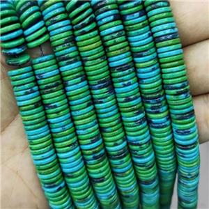 Oxidative Agate Heishi Spacer Beads Green, approx 9mm [GB16372]
