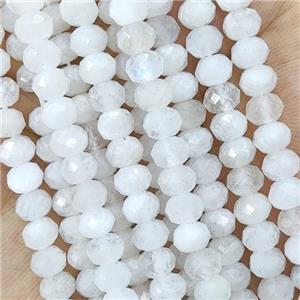Natural White Moonstone Beads Faceted Rondelle, approx 5.6-6mm [GB16397]