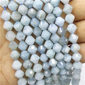 Natural Aquamarine Beads Blue Bicone, approx 8mm [GB16430]