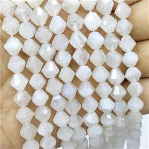 Natural Moonstone Beads White Bicone, approx 8mm [GB16431]
