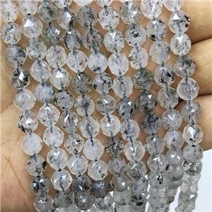 Natural Super7 Quartz Beads Black Bicone, approx 8mm [GB16432]
