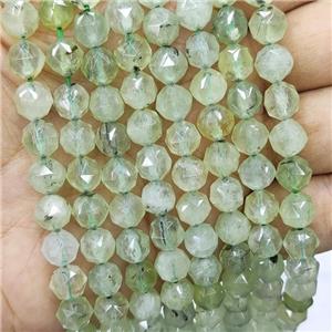 Natural Prehnite Beads Green Cut Round, approx 8mm [GB16446]