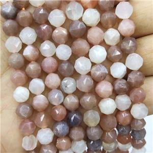 Natural Moonstone Beads Multicolor Round Cut, approx 8mm [GB16449]