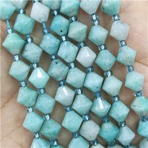 Green Amazonite Beads Bicone, approx 8mm [GB16473]