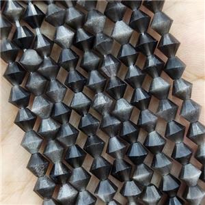 Gold Obsidian Beads Black Bicone, approx 6mm [GB16487]
