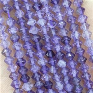 Natural Amethyst Beads Purple Bicone, approx 4mm [GB16504]