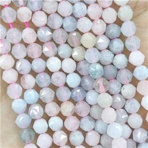 Natural Morganite Beads Multicolor Cut Round Tiny, approx 4mm [GB16513]