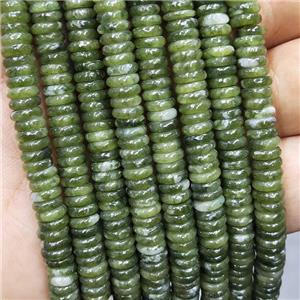 Natural Taiwan Chrysoprase Beads Heishi Green, approx 2x6mm [GB16538]