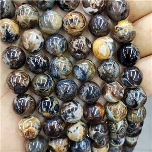Natural Agate Beads Fired Smooth Round, approx 10mm dia [GB16543-10MM]