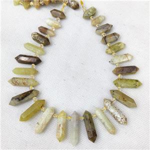 Natural Yellow Opal Bullet Beads Topdrilled Graduated, approx 9-38mm [GB16550]