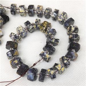 Natural Ocean Agate Heishi Beads Cut Darkblue Yellow, approx 14-18mm [GB16556]