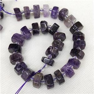 Natural Amethyst Heishi Beads Cut Deep Purple, approx 14-18mm [GB16562]