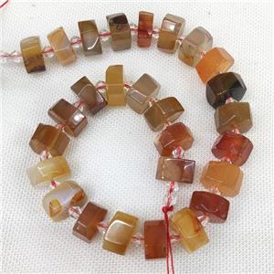 Natural Carnelian Agate Heishi Beads Red Cut, approx 14-18mm [GB16572]