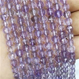 Natural Amethyst Beads Lt.purple Faceted Cube, approx 5.6-7mm [GB16645]