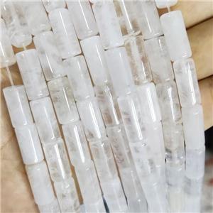 Natural Crystal Quartz Tube Beads, approx 8x16mm [GB16664]