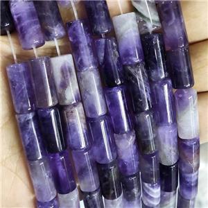 Natural Amethyst Beads Tube Purple, approx 8x16mm [GB16669]