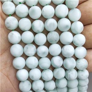 Natural Snowflake Angelite Beads Green Matte Round, approx 10mm dia [GB16689-10MM]
