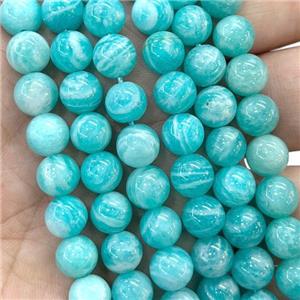 Natural Green Amazonite Beads Smooth Round, approx 8mm dia [GB16690]