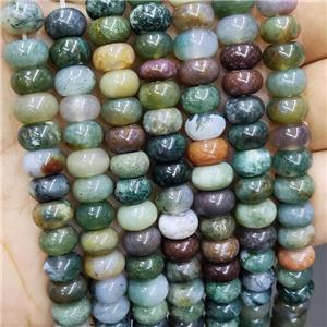 Natural Indian Agate Rondelle Beads Smooth Multicolor, approx 5x8mm [GB16699]